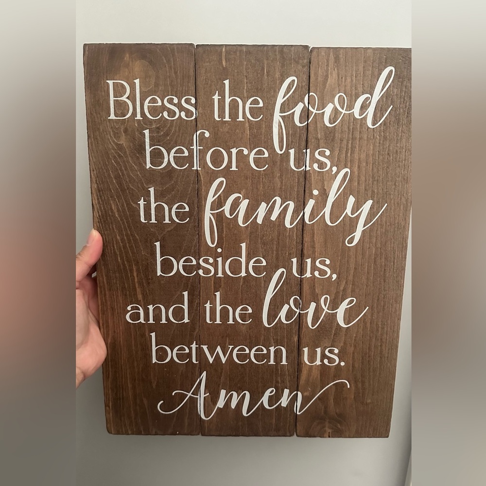 Bless the food Wall Decor